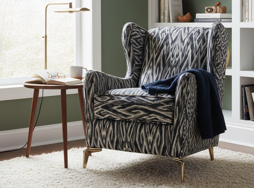 Reading nook accent chair